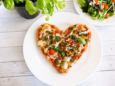 Loaded Heart Veg Pizza